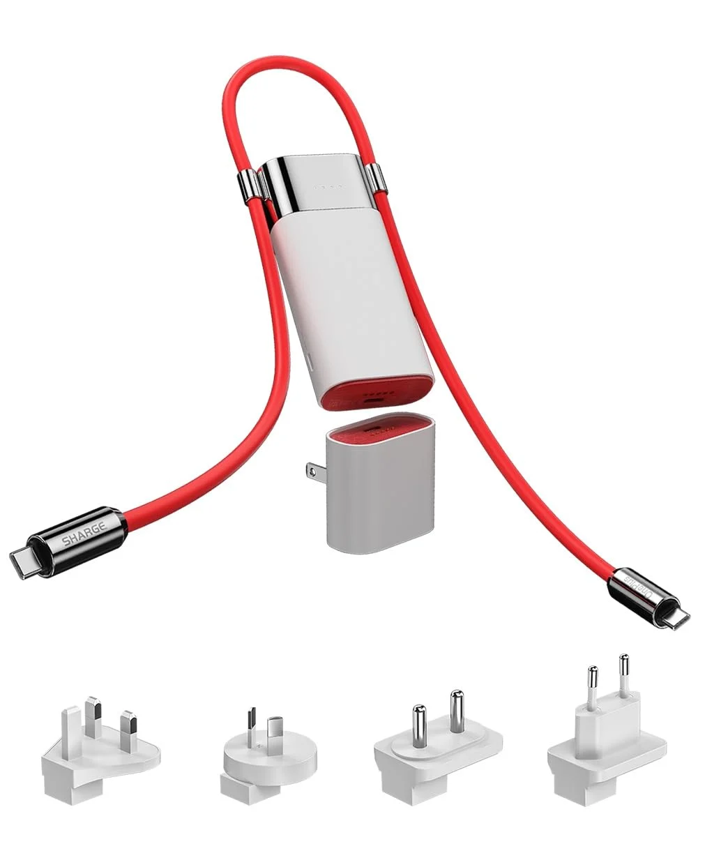 3-in-1 Multi-Device Fast Charging Cable with Compact Adapter for Travel & Daily Use